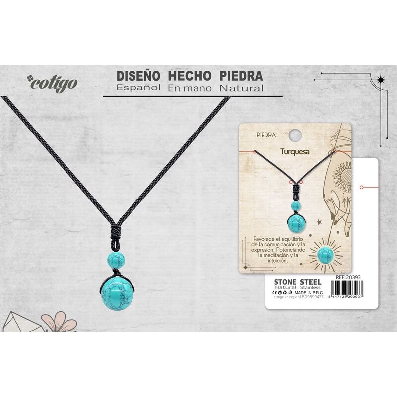 Colgante De Turquesa De Bola 14 mm